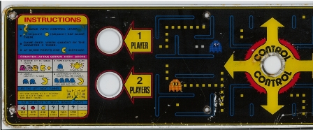 Zaccaria Puck Man control panel overlay, left